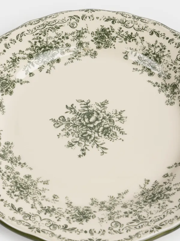 Тарелка обеденная, 28 см, Зеленые цветы, Green lace, image-4