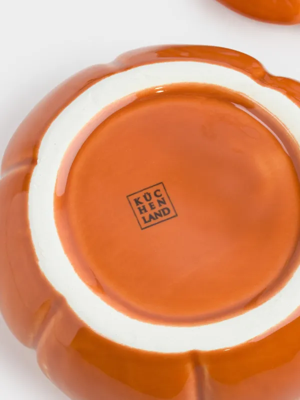 Емкость для хранения, 13х10 см, 390 мл, керамика D, оранжево-коричневая, Тыква, Forest symphony, image-4