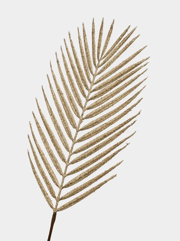Сәндік бұтақ, 66 см, пластик/қағаз, шампан, Жапырақ, Palm decor, image-1