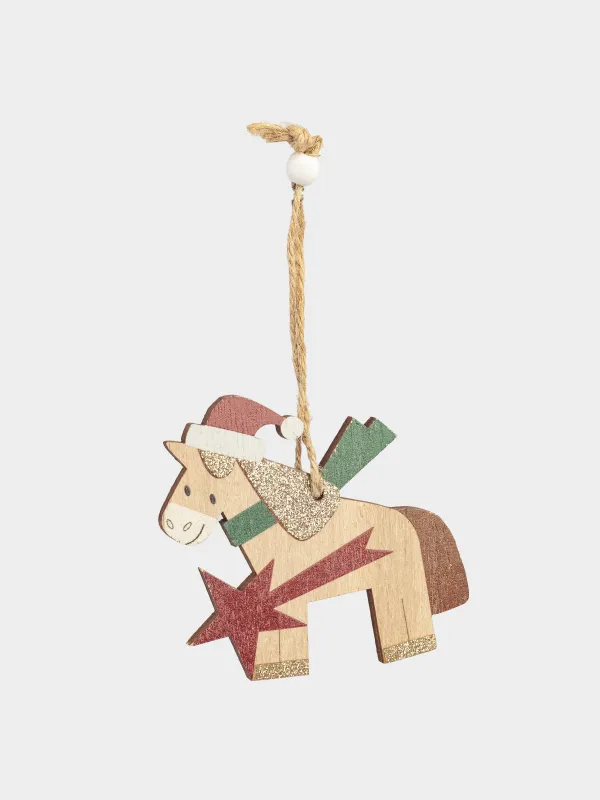 Набор елочных игрушек, 10 см, дерево, Figure wood, image-5