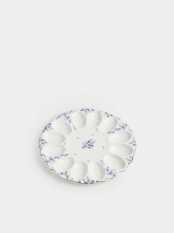 Пасха ыдысы, 28 см, 12 бөлім, фарфор F, алтын жиектері бар, Гжель гүлдері, Tradition Easter, image-2