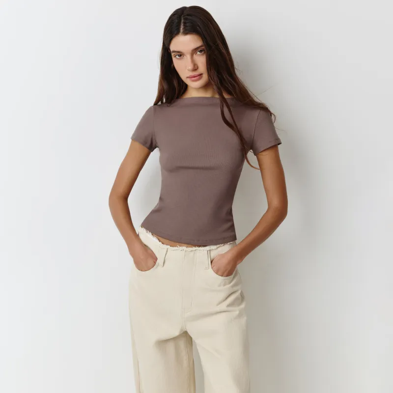 Әйелдер футболкасы, өлшемі L, вискоза/мақта/эластан, мокко, Talango