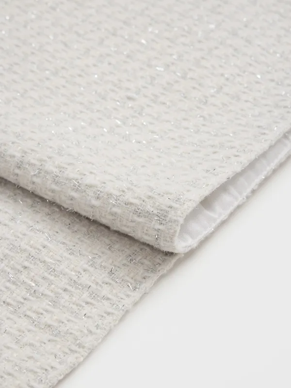 Үстел төсеніші, 40х160 см, полиэстер, ақ, Күміс тор, Cage silver, image-1