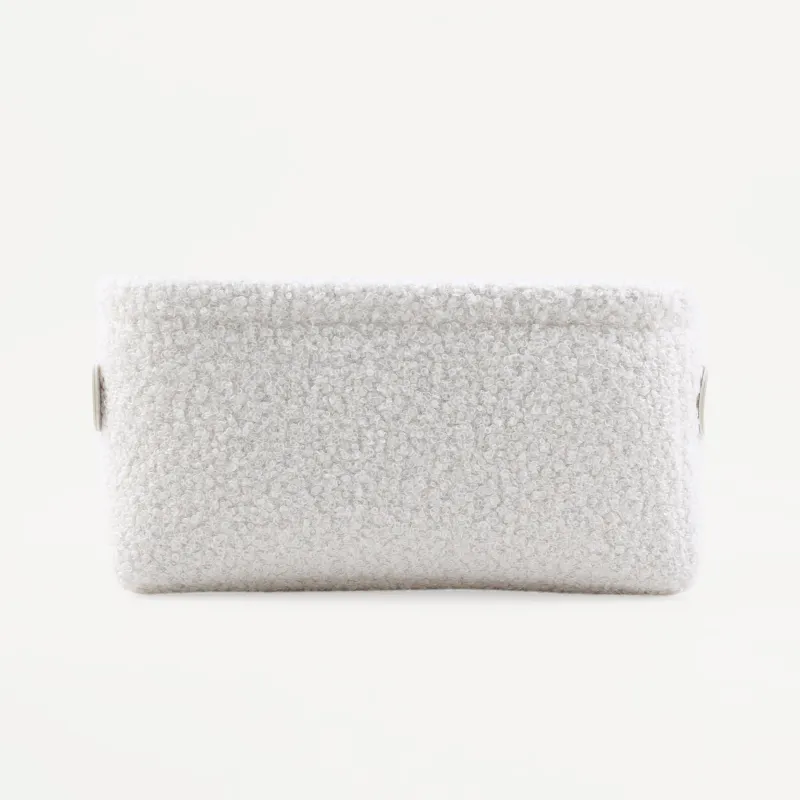 Сақтауға арналған себет, 22х17х11 см, тұтқалары бар, букле, тікбұрышты, сүт, Boucle, image-2