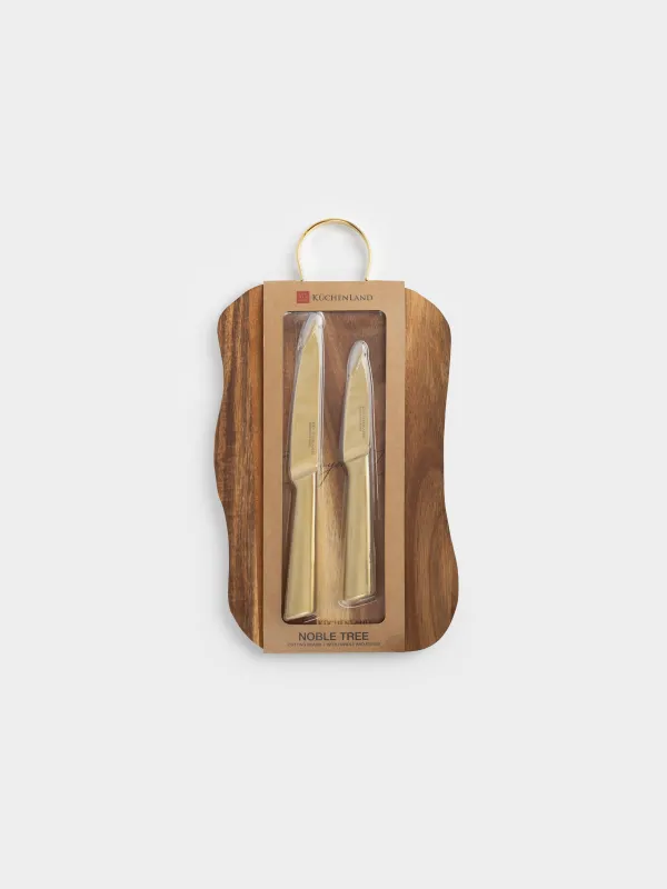 Кесетін тақта, 19х34 см, тұтқасы бар, пышақтары бар, ағаш/болат, пішінді, Enjoyment, Noble tree, image-5