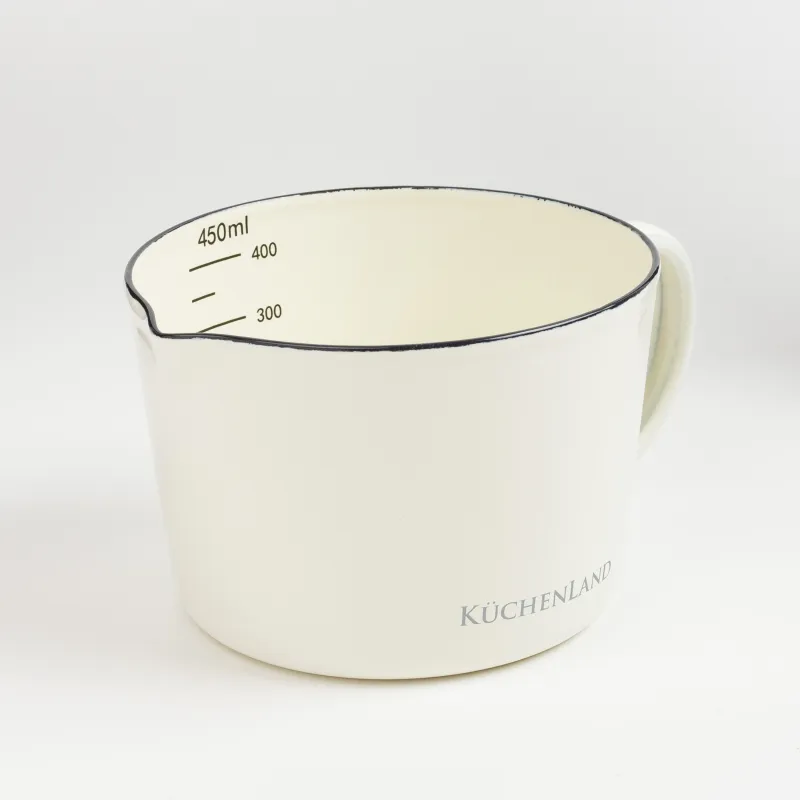 Өлшеуіш ыдыс, 500 мл, эмальданған металл, сүт түстес, Nostalgia