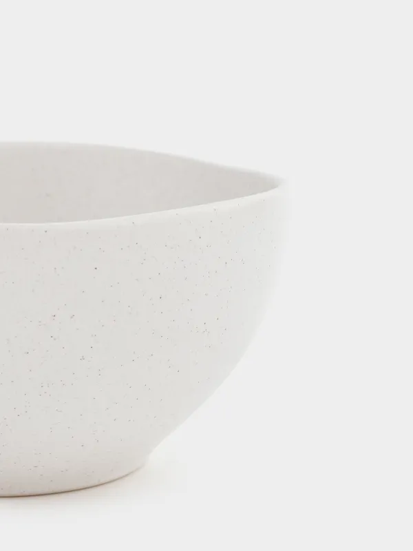 Ас сервизі, 6 адам, 18 зат, керамика, сүт түстес, дақты, Жиегі тегіс емес, Demicile light, image-4