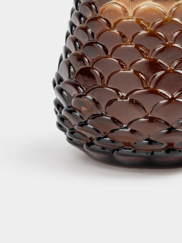 Хош иісті шам, см, шам ұстағышта, қоңыр, Хош иіс, Шырша бүршігі, Қысқы дәм, image-3