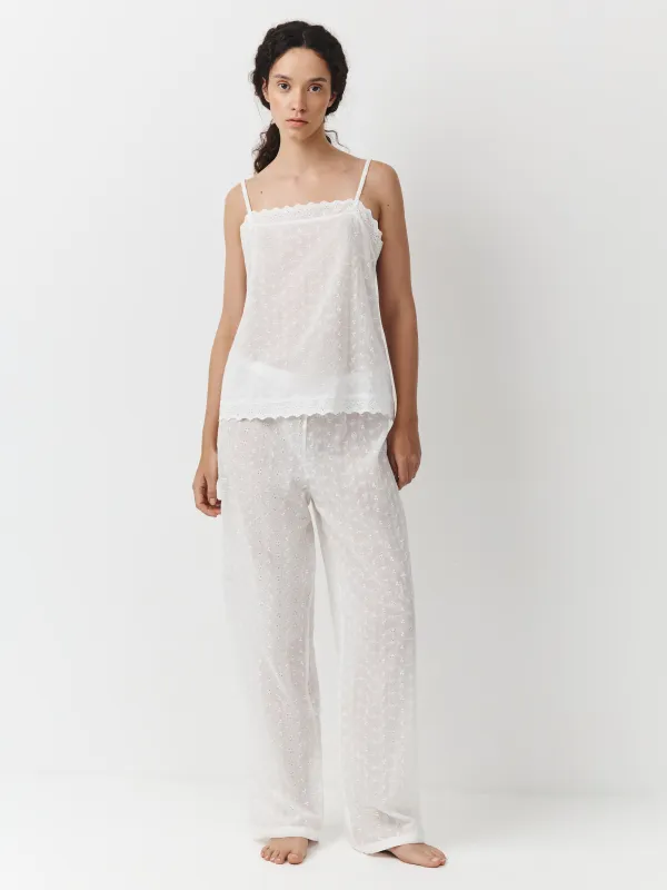 Әйелдерге арналған топ, үйге арналған, өлшемі S, мақта К, белдіктері мен баулары бар, ақ, Өрнектер, Deremisa, image-1