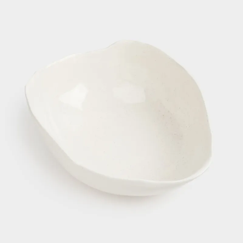 Жеміс вазасы, 27х9 см, керамика, сүт түстес, дақтары бар, тегіс емес жиек, Delicia, image-4