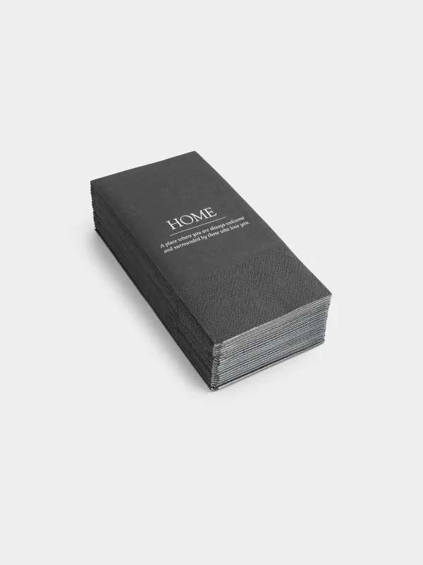 Қағаз майлықтар, 33х33 см, 20 дана, тікбұрышты, қара, Home, Course, image-1