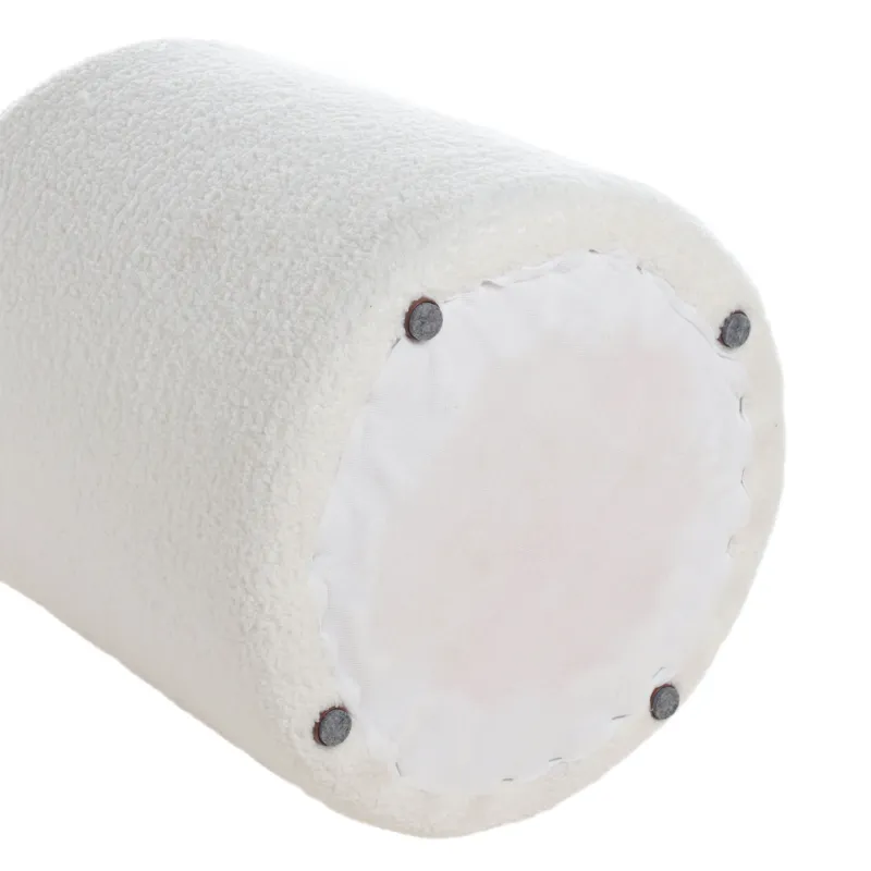 Пуфик, 37х43 см, букле, сүт түстес, Boucle, image-2