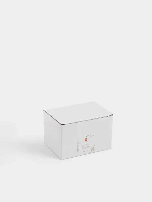 Пиала, 12х10 см, 210 мл, фарфор P, молочно-коричневая, Кролик на корзине, Rustic Easter, image-4