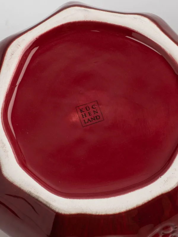 Сақтау ыдысы, 15х15 см, 1,2 л, керамика, қою қызыл, Анар, Pomegranate, image-4