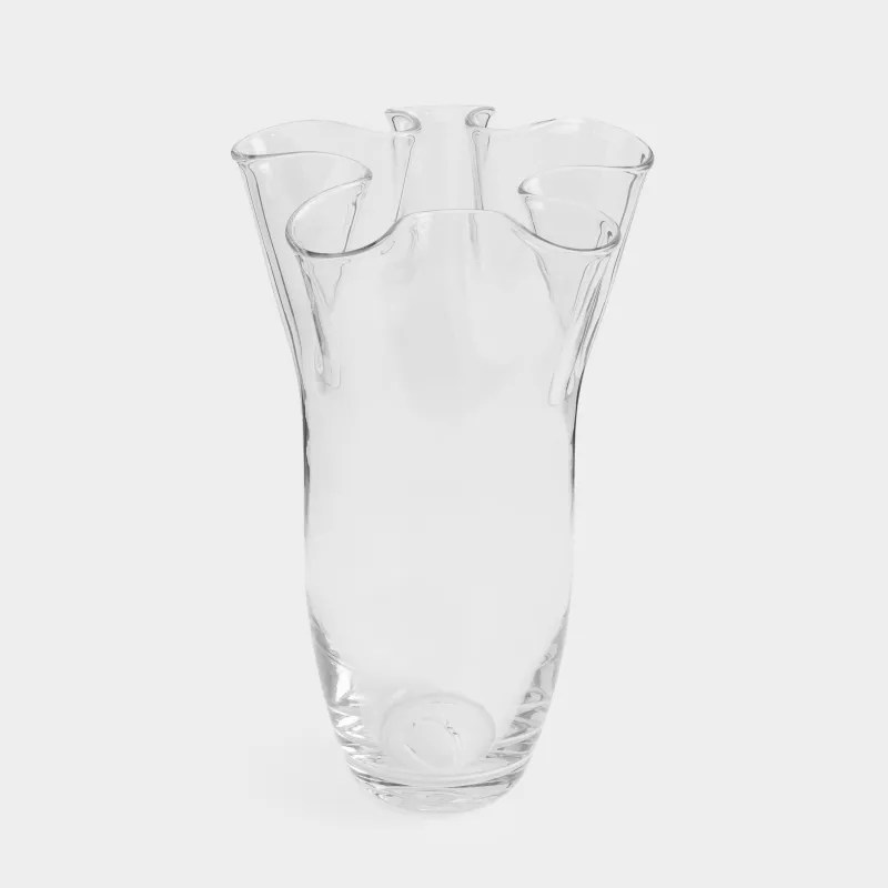 Гүл вазасы, 31 см, шыны, Мыжылған әсер, Crumple, image-1