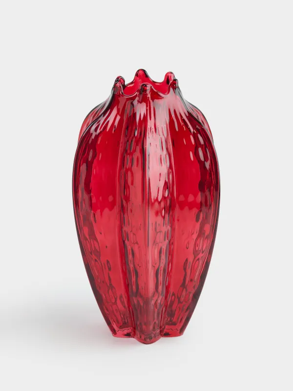 Ваза для цветов, 33 см, стекло, Ribedic, image-0