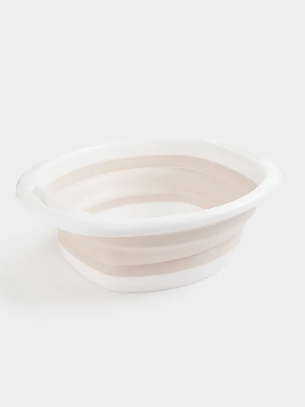 Жиналмалы шылапшын, 5 л, түбі қырлы, пластик/резеңке, сарғылт-қоңыр-қызғылт, Foldaway, image-2