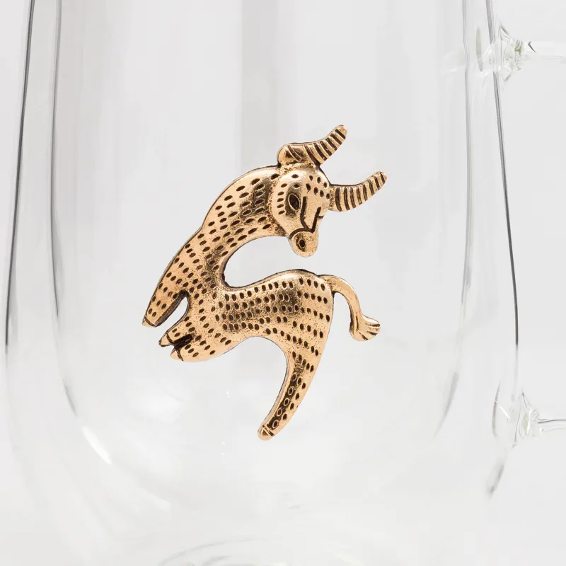 Саптыаяқ, 350 мл, металлдан жасалған шыны, алтын, Торпақ, Air zodiac, image-4