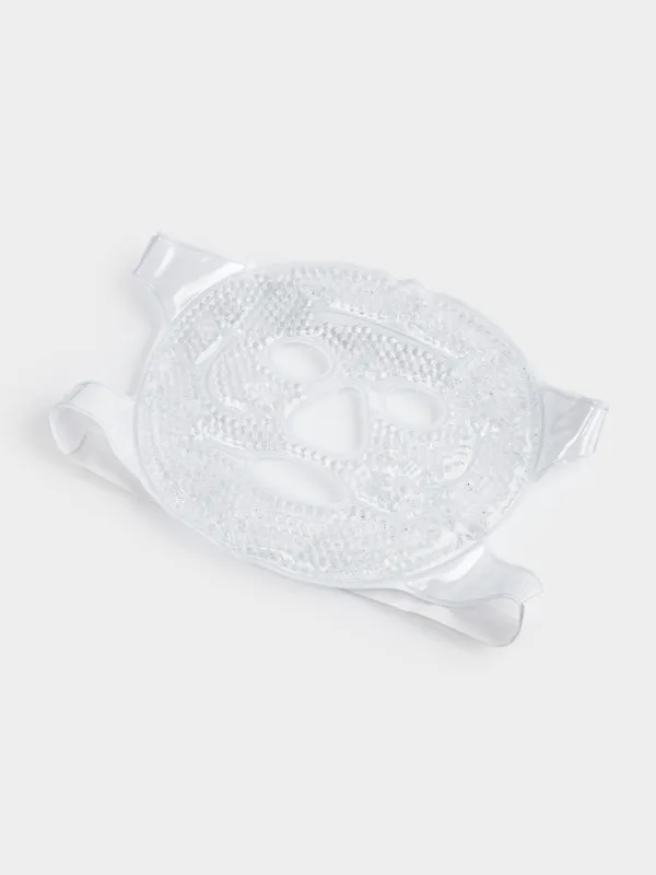 Косметикалық бет маскасы, 22 см, қайта пайдалануға болатын, гель, ақ, Beauty salon, image-1