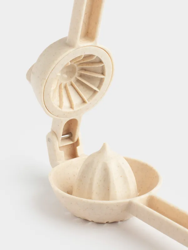 Цитрустарға арналған шырын сыққыш, 22х10 см, тұтқасы бар, пластик, сарғылт-қоңыр, дақты, Soft speckled, image-1