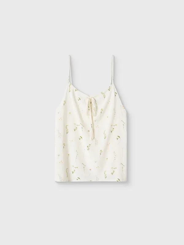 Әйелдерге арналған топ, үйге арналған, өлшемі S, белдіктері бар, вискоза, сүт түстес, Amina, image-4