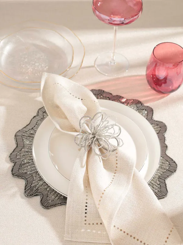 Аспаптарға арналған майлық, 36 см, бисер, бұйра, сұр-күміс, Art beads-t, image-4