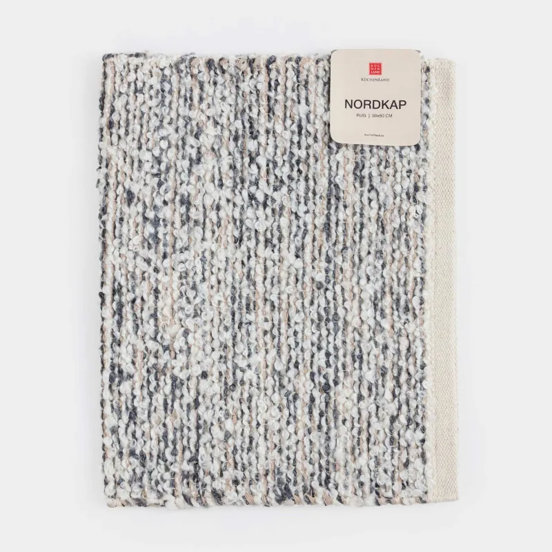 Коврик, 50х80 см, хлопок/полиэстер, молочно-серый, Nordkap, image-3