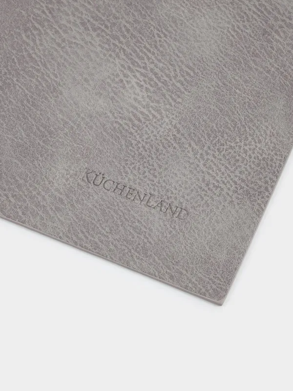 Салфетка под приборы, 30х45 см, ПВХ, прямоугольная, серая, Rock, image-3