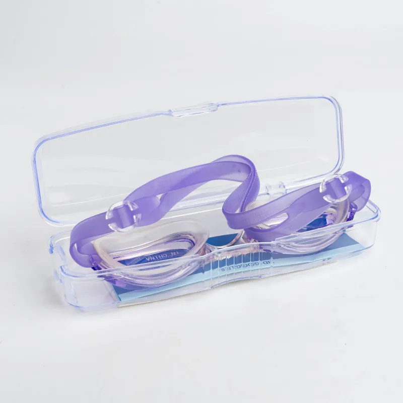 Жүзуге арналған көзілдірік, қорапта, пластик/резеңке, күлгін, Swim, image-5