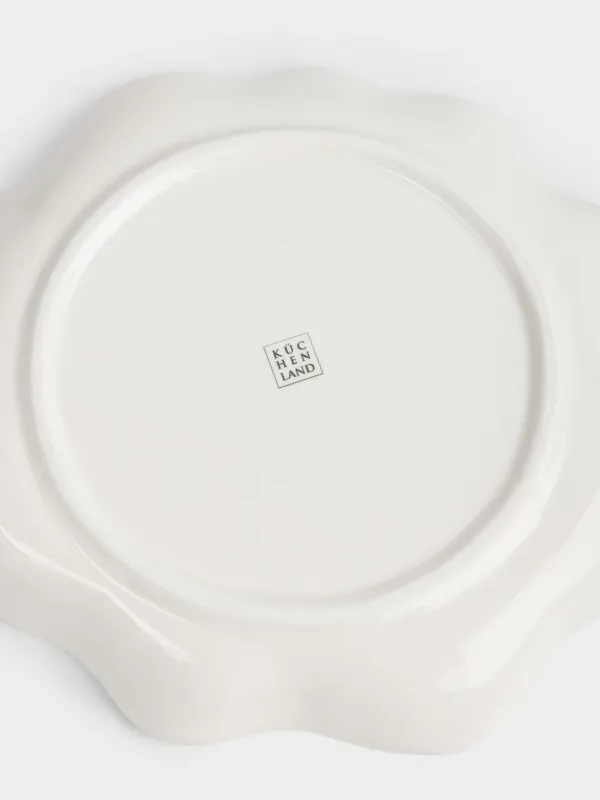 Тарелка закусочная, керамика D, молочная, Crumple, image-4