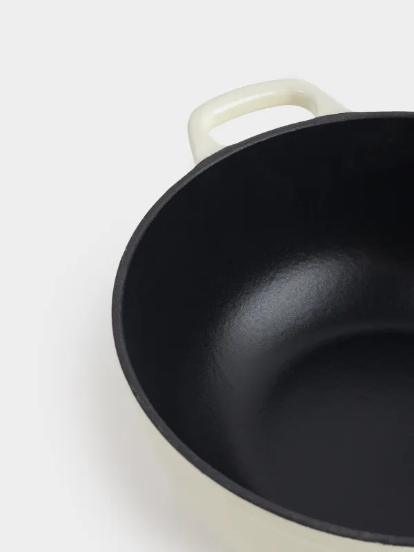 Қазан, 25 см, 3,5 л, қақпағы бар, шойын, сүт түсті, Light kitchen, image-6