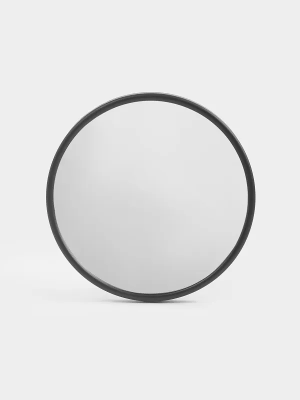 Ілулі айна, 13/11 см, үлкейткіш, жабысатын сорғыштары бар, пластик, дөңгелек, Қара, Mirror, image-0
