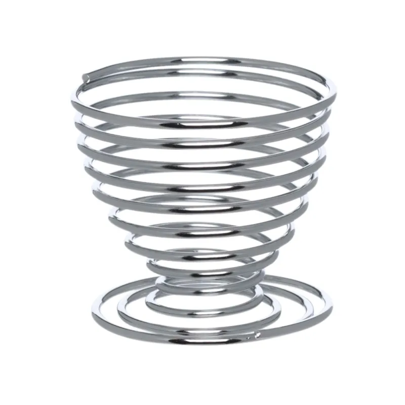 Жұмыртқа ұстағыш, 5 см, Болат, күміс, Құйын, twist silver, image-0