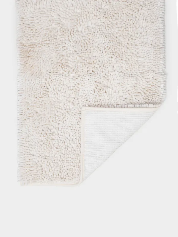 Кілем, 50х80 см, сырғанауға қарсы, полиэстер, сүт, Fluff, image-3
