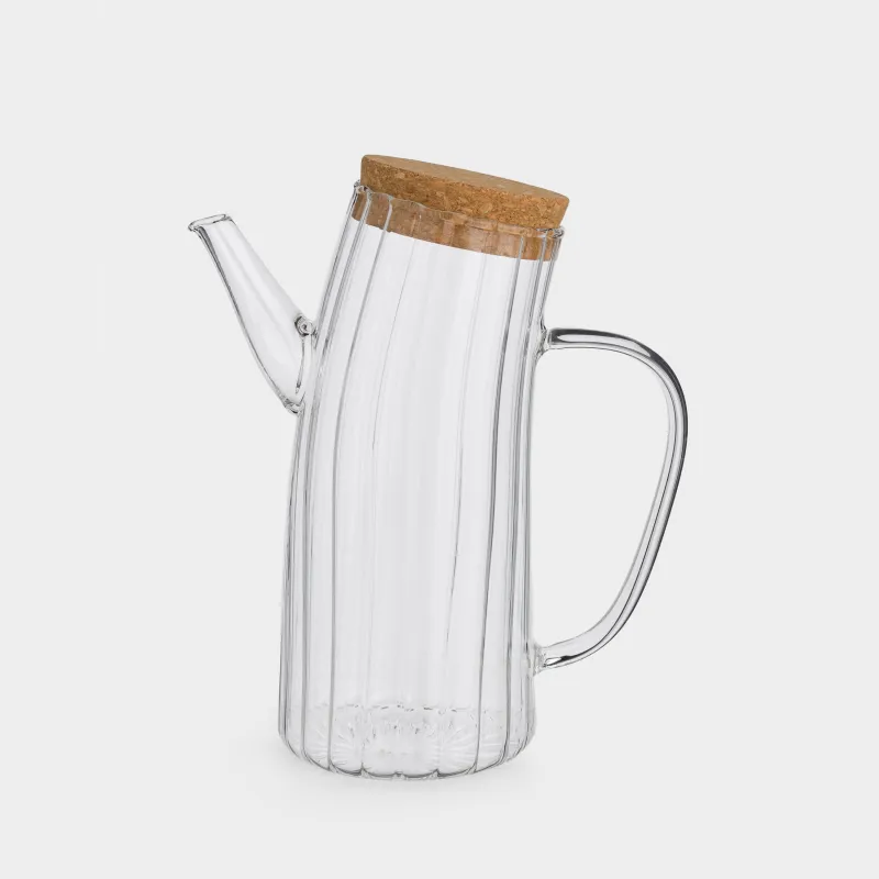 Емкость для масла или уксуса, 750 мл, с крышкой, стекло Б/пробка, Camellia cork