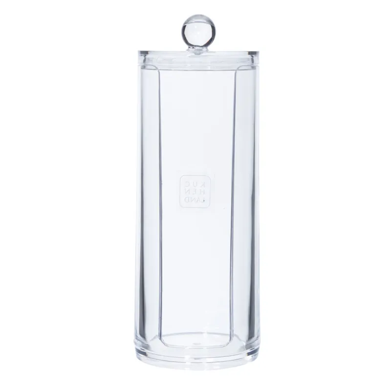 Контейнер для ватных дисков, 7x20 см, с крышкой, пластик, Basic