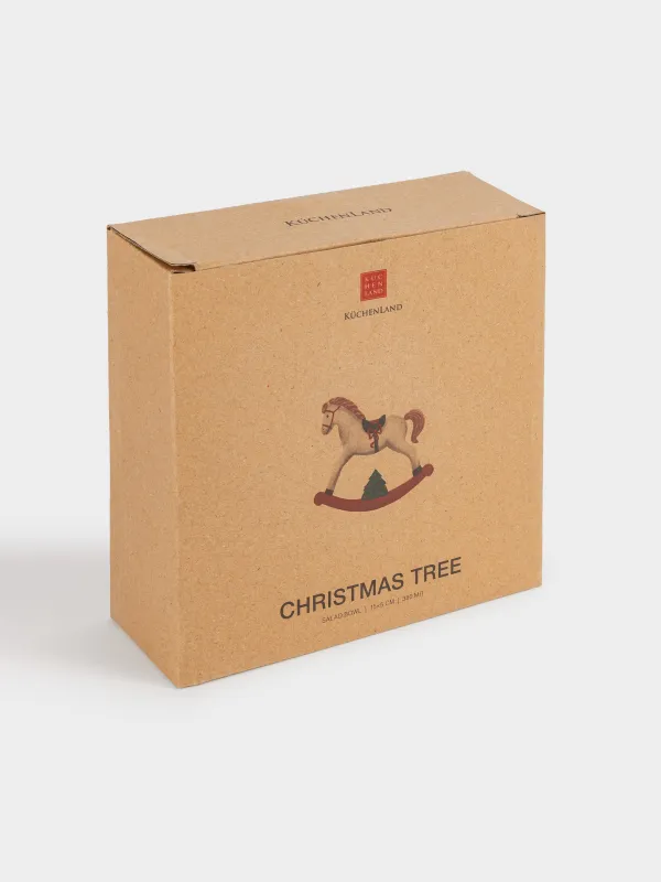 Салат ыдысы, 15х5 см, 370 мл, керамика, Жылқы, Сhristmas tree, image-5