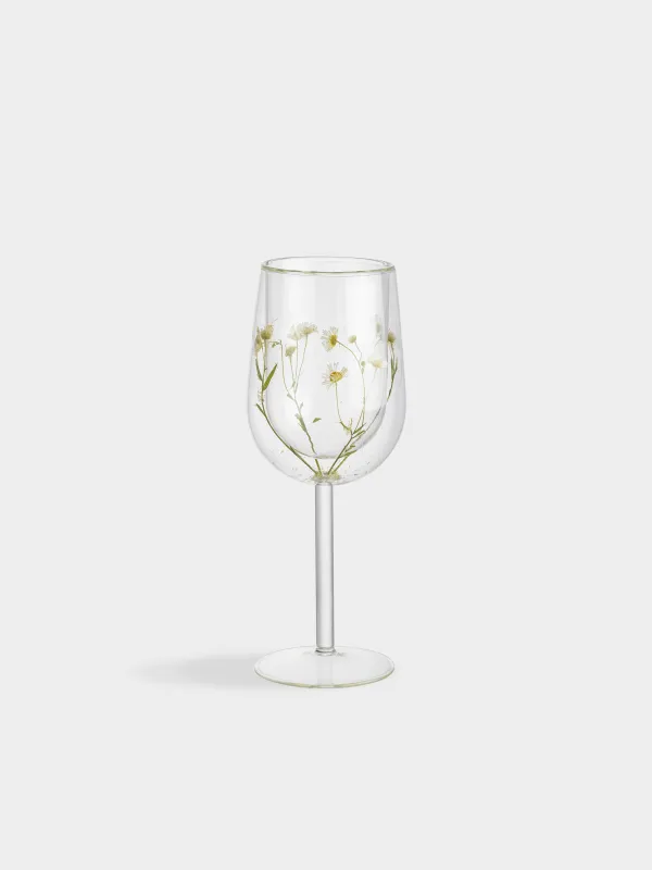 Шарап бокалы, 260 мл, шыны Б, ішінде кептірілген гүлдері бар, Air decor, image-0