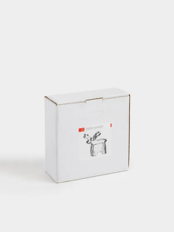 Шам ұстағыш, 10 см, жіңішке шамға арналған, шыны, қоңыр, Бұғы, Deer shape, image-4