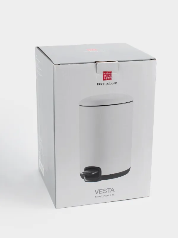 Емкость для мусора, 3 л, с педалью, Vesta, image-6