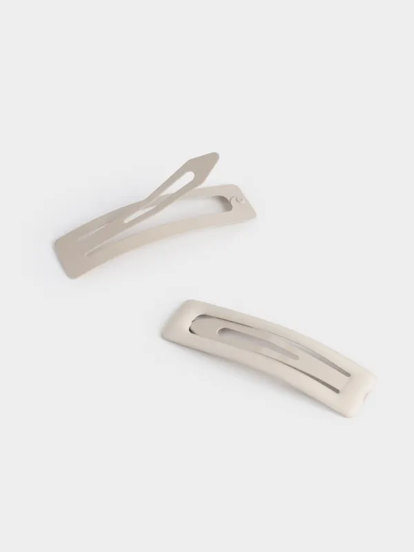 Шаш қыстырғыш, 7 см, 2 дана, металл, сұр, Hair basic, image-2