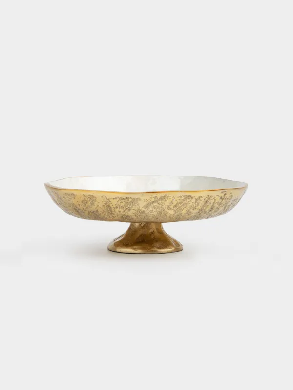 Блюдо на ножке, 23х8 см, Fantastic gold, image-0