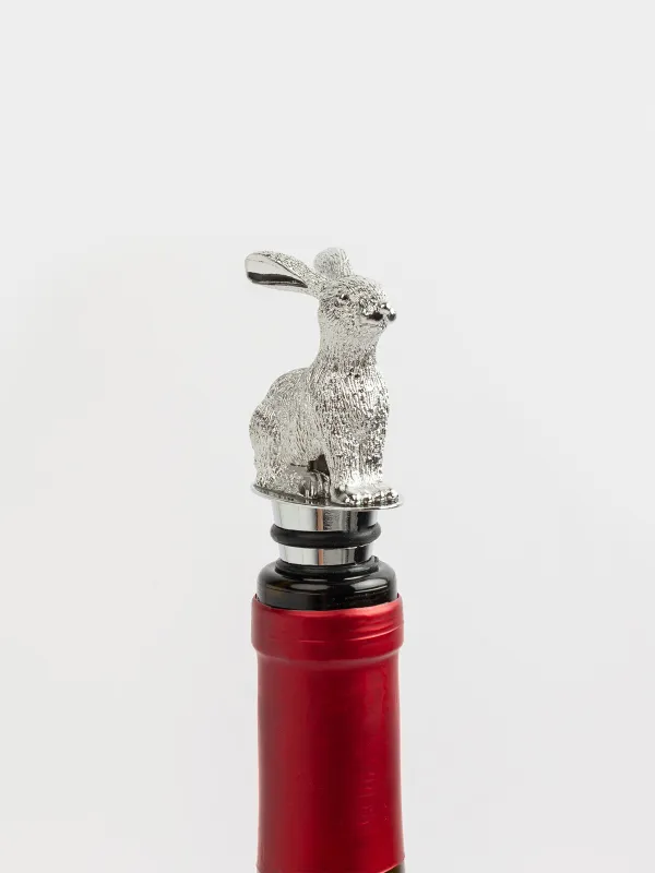 Пробка для винной бутылки, 11 см, металл, Кролик, Rabbit, image-4