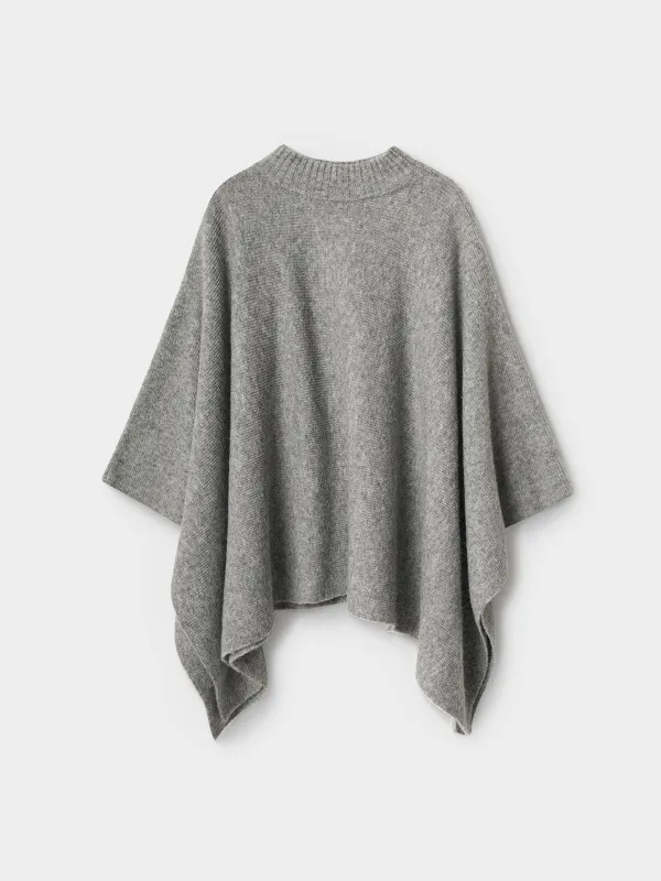 Пончо, 118х61 см, полиэстер/жүн, сұр, Poncho, image-6