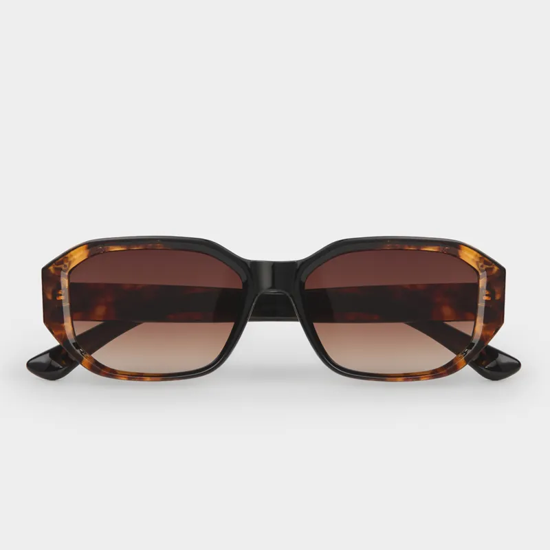 Очки солнцезащитные, пластик/акрил, квадратные, черепаховые, Nifty