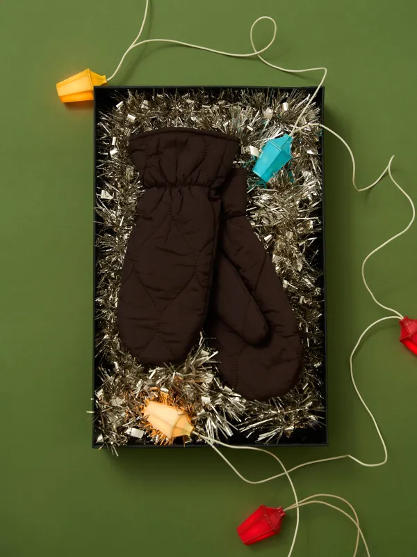 Әйелдер қолғаптары, бірыңғай өлшем, сырылған, полиэстер, қоңыр, Stitch warm, image-0