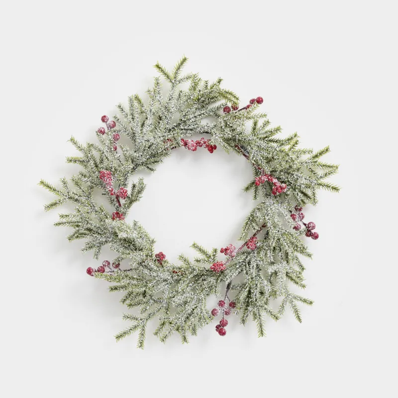 Сәндік гүл шоғы, 13/30 см, полиэтилен/пенопласт, Қызыл жидектер, Red berry