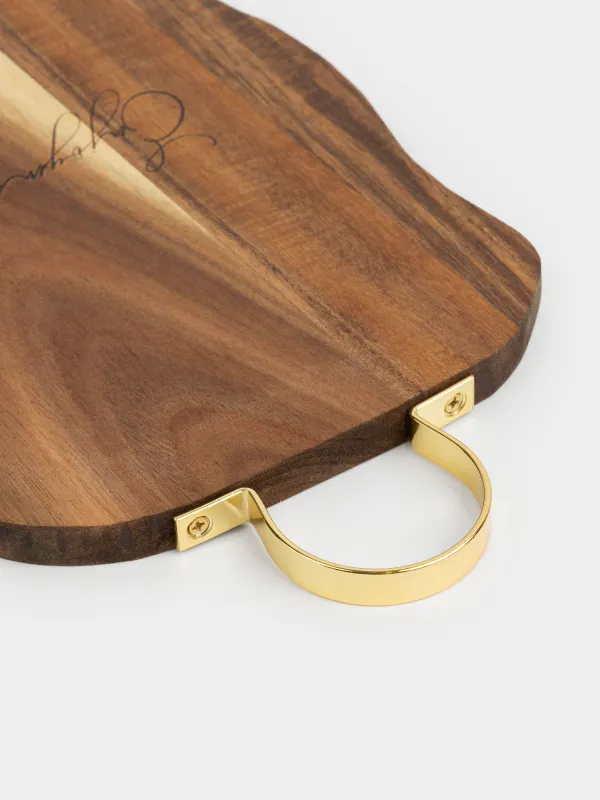 Кесетін тақта, 19х34 см, тұтқасы бар, пышақтары бар, ағаш/болат, пішінді, Enjoyment, Noble tree, image-4