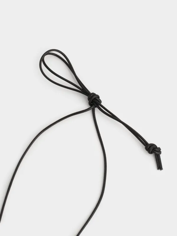 Шынжыр-бау, 1 м, аспасы бар, нейлон/металл, күміс, Jewelry, image-2