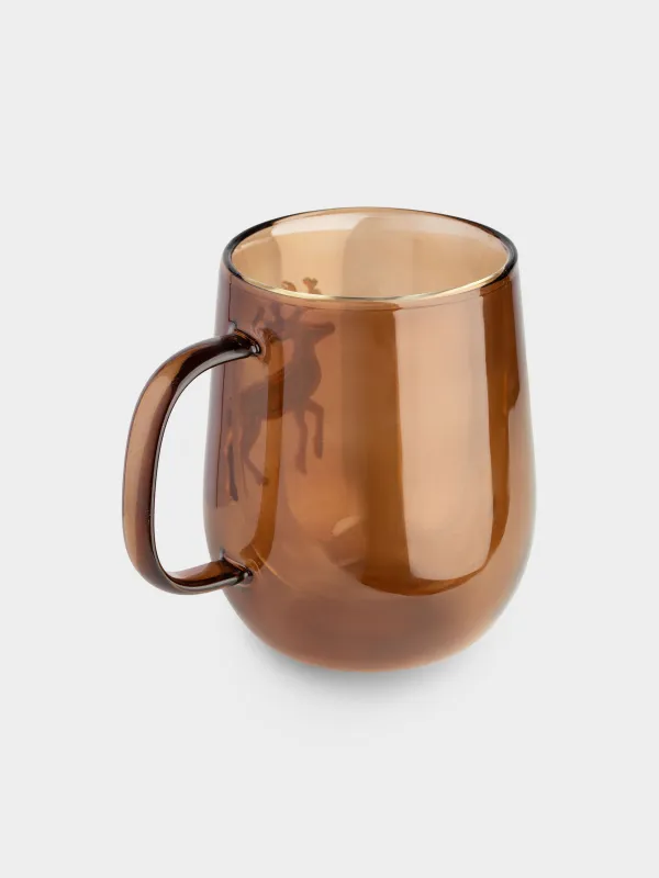 Саптыаяқ, 400 мл, металл Б/шыны, сұр, Күміс түсті бұғы, Air decor, image-1